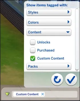Пользовательский фильтр содержимого The Sims 4
