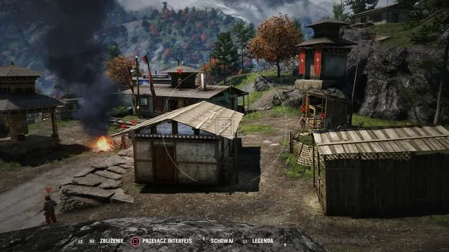 Eliminate the hunter on the right and free the tiger - it will make a lot of mess and kill a few enemies. - Seven Treasures Ashram - Outposts - One alarm - Far Cry 4 - Game Guide and Walkthrough