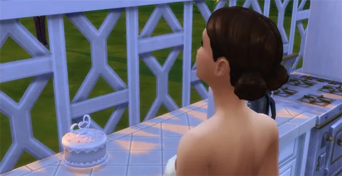 Свадебный торт в Sims 4.