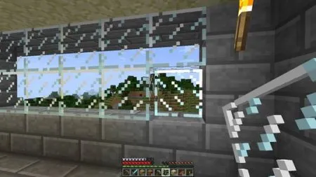 Как сделать стеклянное стекло в Minecraft.