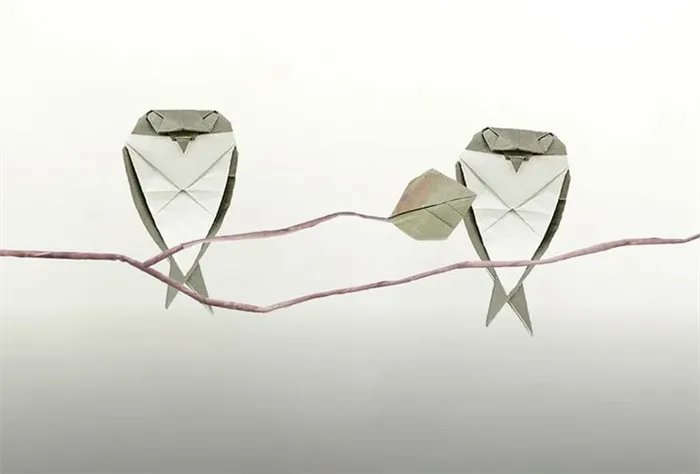 Мастер-класс по сборке ласточек оригами из открыток