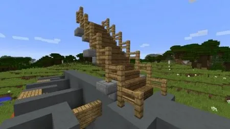 Как построить лестницу в Minecraft