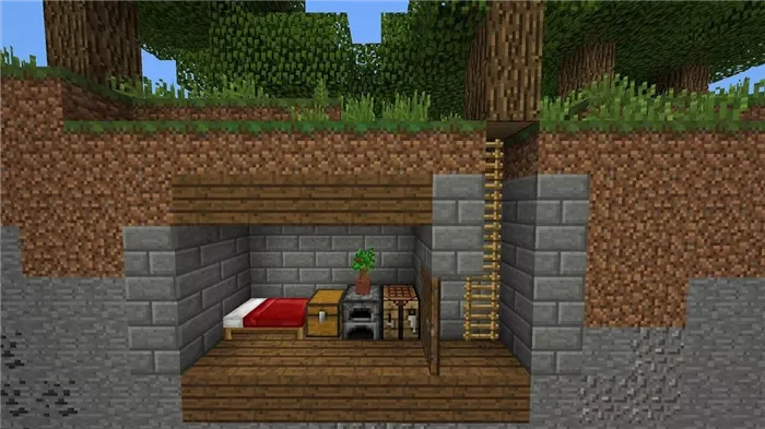 Как построить подземный дом в Minecraft