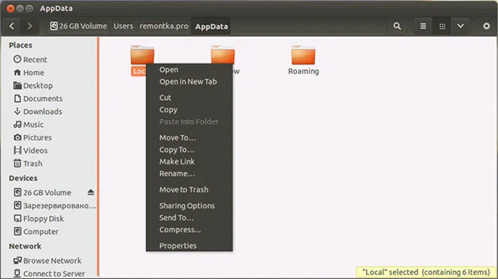 Удалите файл с помощью Ubuntu Live CD