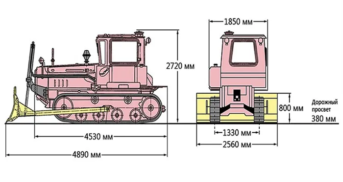 Схема трактора DT-75