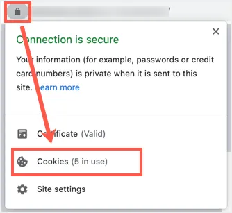 Файлы cookie видны в Chrome