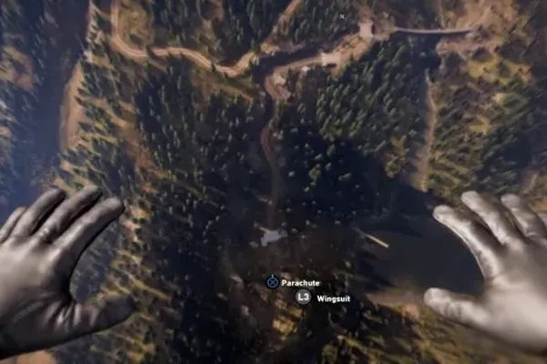 Far Cry 5 свободное падение с парашютами