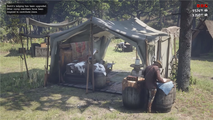 Как улучшить лагерь в Red Dead Redemption 2: как поднять боевой дух банды, увеличить вместимость сумок и запас еды