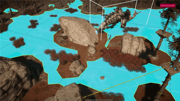 В Horizon Zero Dawn сразу шесть навигационных сеток: четыре для существ разного размера, одна для парящих существ, одна для того, чтобы игрок мог как следует оседлать моба.