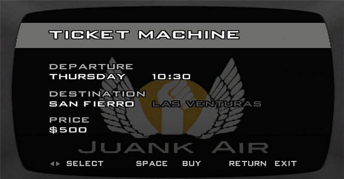 Пример экрана билета (изображение из игр MDTA)